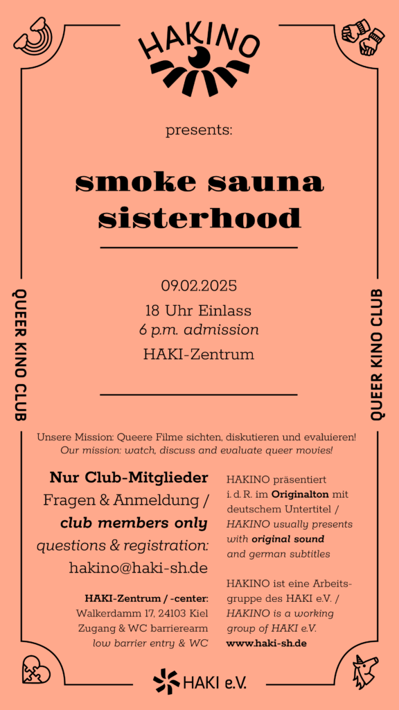 HAKINO presents smoke sauna sisterhood - Flyer