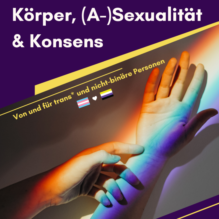 Körper, (A-)Sexualität & Konsens, 7. + 8. November Workshop in Kiel. Von und für trans* und nicht-binäre Personen